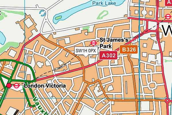 SW1H 0PX map - OS VectorMap District (Ordnance Survey) SW1H 0PX map - OS VectorMap District (Ordnance Survey)