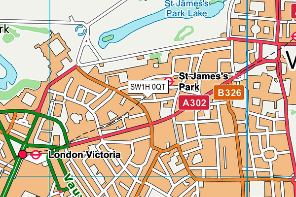 SW1H 0QT map - OS VectorMap District (Ordnance Survey) SW1H 0QT map - OS VectorMap District (Ordnance Survey)