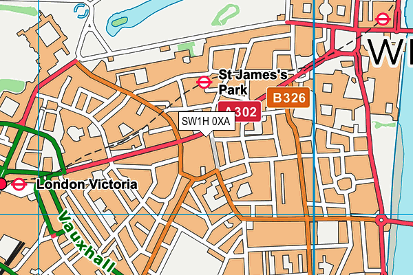SW1H 0XA map - OS VectorMap District (Ordnance Survey) SW1H 0XA map - OS VectorMap District (Ordnance Survey)