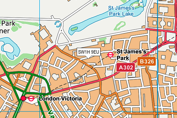 SW1H 9EU map - OS VectorMap District (Ordnance Survey) SW1H 9EU map - OS VectorMap District (Ordnance Survey)