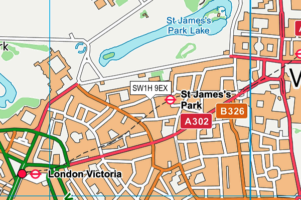 SW1H 9EX map - OS VectorMap District (Ordnance Survey) SW1H 9EX map - OS VectorMap District (Ordnance Survey)