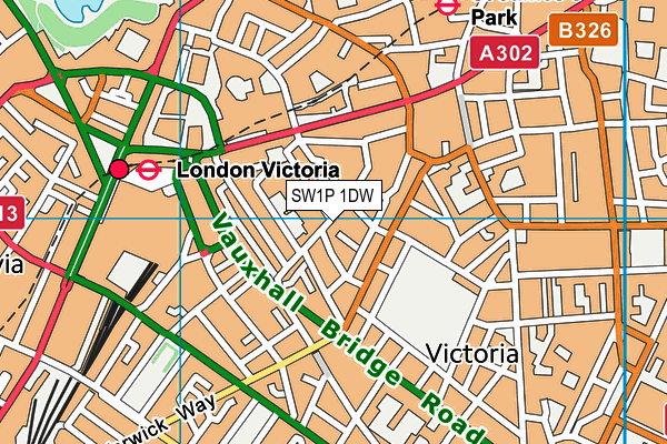 SW1P 1DW map - OS VectorMap District (Ordnance Survey) SW1P 1DW map - OS VectorMap District (Ordnance Survey)