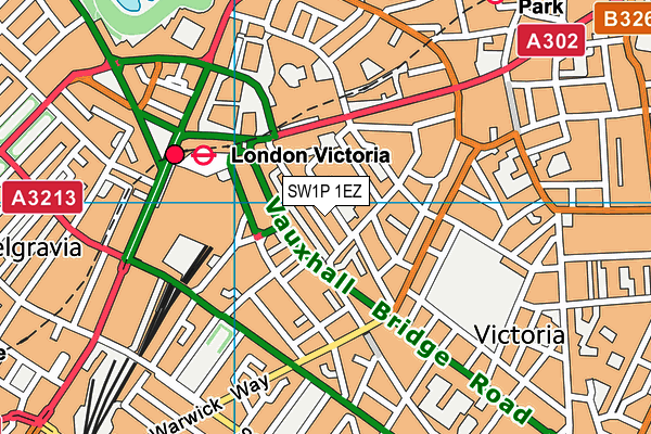 SW1P 1EZ map - OS VectorMap District (Ordnance Survey) SW1P 1EZ map - OS VectorMap District (Ordnance Survey)