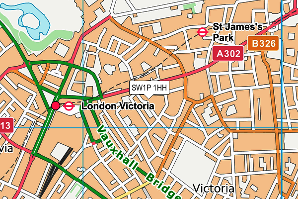 SW1P 1HH map - OS VectorMap District (Ordnance Survey) SW1P 1HH map - OS VectorMap District (Ordnance Survey)