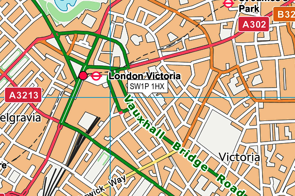 SW1P 1HX map - OS VectorMap District (Ordnance Survey) SW1P 1HX map - OS VectorMap District (Ordnance Survey)