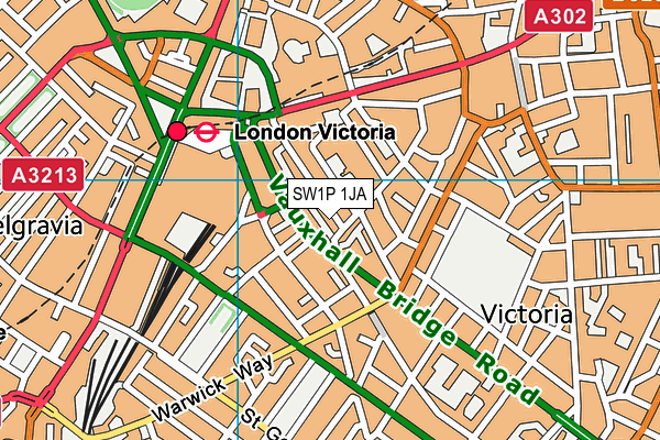SW1P 1JA map - OS VectorMap District (Ordnance Survey) SW1P 1JA map - OS VectorMap District (Ordnance Survey)