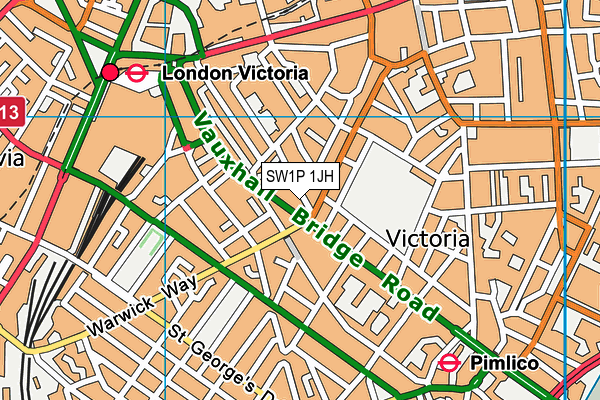 SW1P 1JH map - OS VectorMap District (Ordnance Survey)