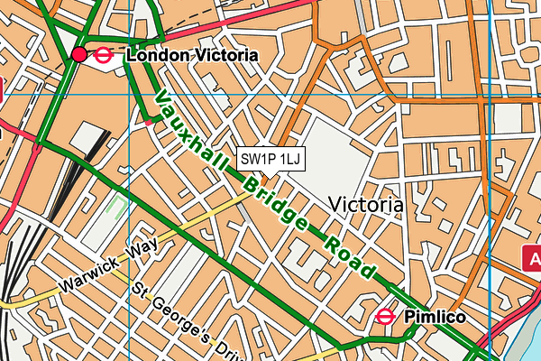SW1P 1LJ map - OS VectorMap District (Ordnance Survey)