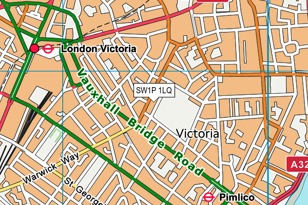 SW1P 1LQ map - OS VectorMap District (Ordnance Survey) SW1P 1LQ map - OS VectorMap District (Ordnance Survey)