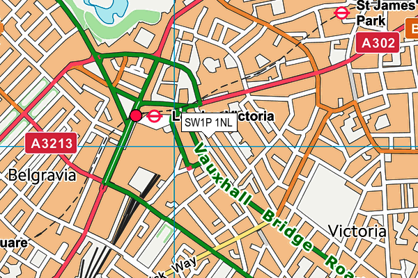 SW1P 1NL map - OS VectorMap District (Ordnance Survey)