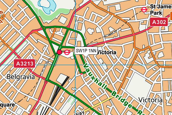 SW1P 1NN map - OS VectorMap District (Ordnance Survey)