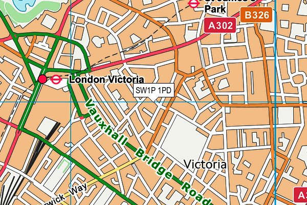 SW1P 1PD map - OS VectorMap District (Ordnance Survey) SW1P 1PD map - OS VectorMap District (Ordnance Survey)