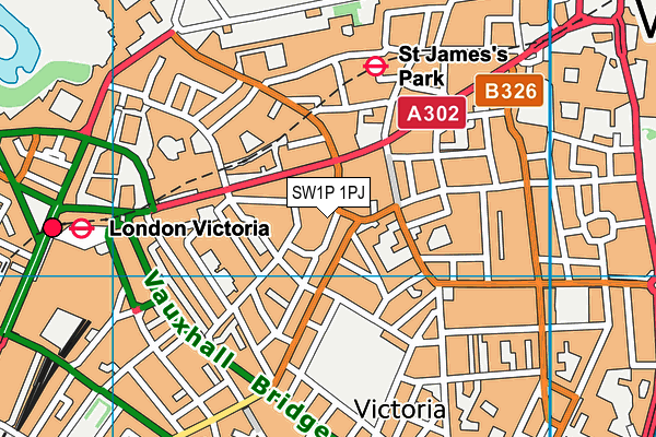 SW1P 1PJ map - OS VectorMap District (Ordnance Survey) SW1P 1PJ map - OS VectorMap District (Ordnance Survey)
