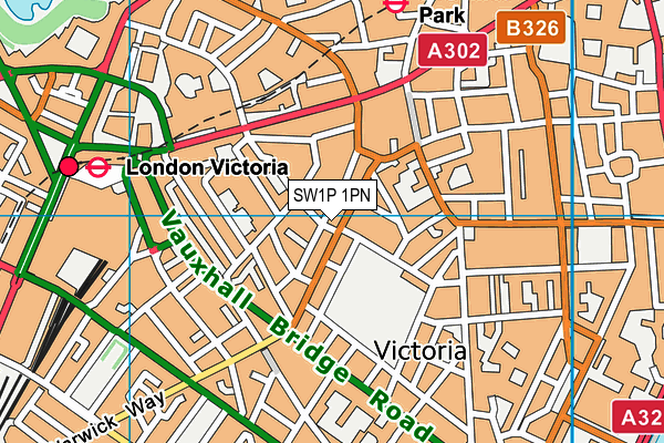 SW1P 1PN map - OS VectorMap District (Ordnance Survey)