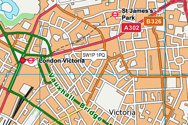 SW1P 1PQ map - OS VectorMap District (Ordnance Survey)