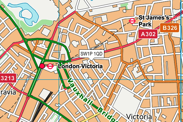 SW1P 1QD map - OS VectorMap District (Ordnance Survey)