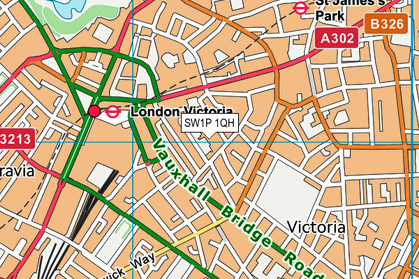 SW1P 1QH map - OS VectorMap District (Ordnance Survey)