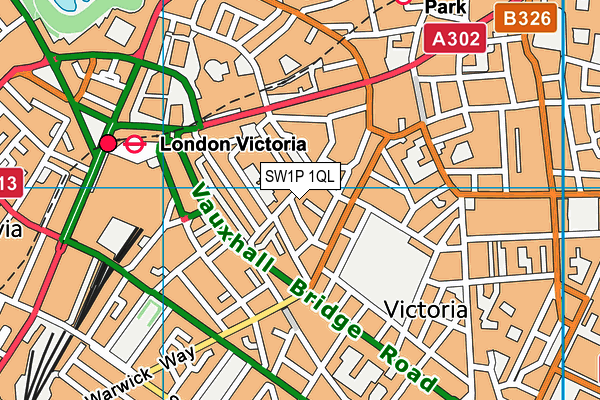SW1P 1QL map - OS VectorMap District (Ordnance Survey) SW1P 1QL map - OS VectorMap District (Ordnance Survey)