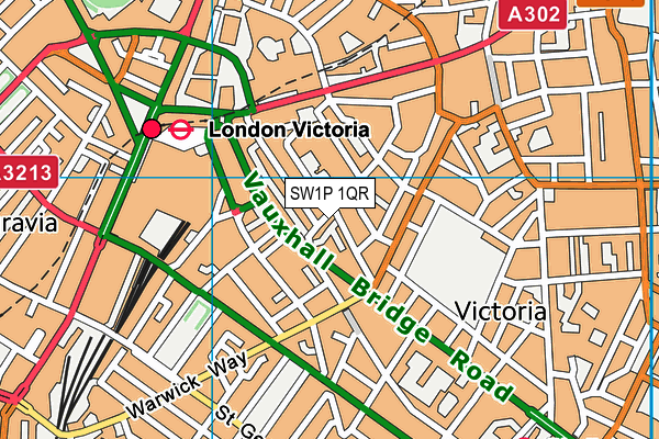 SW1P 1QR map - OS VectorMap District (Ordnance Survey) SW1P 1QR map - OS VectorMap District (Ordnance Survey)