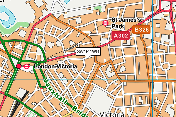 SW1P 1WG map - OS VectorMap District (Ordnance Survey) SW1P 1WG map - OS VectorMap District (Ordnance Survey)