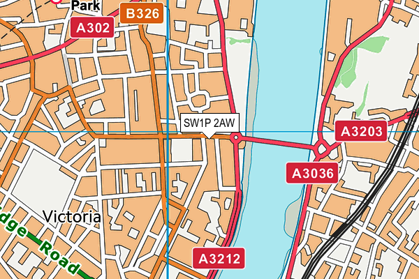 SW1P 2AW map - OS VectorMap District (Ordnance Survey) SW1P 2AW map - OS VectorMap District (Ordnance Survey)
