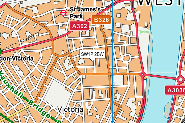 SW1P 2BW map - OS VectorMap District (Ordnance Survey) SW1P 2BW map - OS VectorMap District (Ordnance Survey)