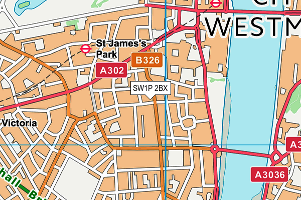 SW1P 2BX map - OS VectorMap District (Ordnance Survey) SW1P 2BX map - OS VectorMap District (Ordnance Survey)