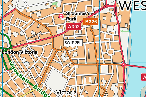SW1P 2EL map - OS VectorMap District (Ordnance Survey) SW1P 2EL map - OS VectorMap District (Ordnance Survey)