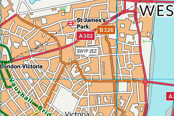 SW1P 2EZ map - OS VectorMap District (Ordnance Survey) SW1P 2EZ map - OS VectorMap District (Ordnance Survey)