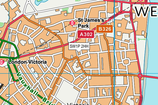 SW1P 2HH map - OS VectorMap District (Ordnance Survey) SW1P 2HH map - OS VectorMap District (Ordnance Survey)
