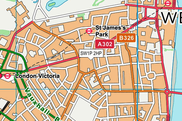 SW1P 2HP map - OS VectorMap District (Ordnance Survey) SW1P 2HP map - OS VectorMap District (Ordnance Survey)