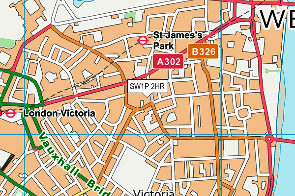 SW1P 2HR map - OS VectorMap District (Ordnance Survey) SW1P 2HR map - OS VectorMap District (Ordnance Survey)