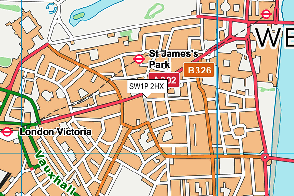 SW1P 2HX map - OS VectorMap District (Ordnance Survey) SW1P 2HX map - OS VectorMap District (Ordnance Survey)