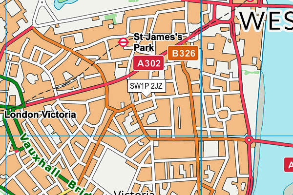 SW1P 2JZ map - OS VectorMap District (Ordnance Survey) SW1P 2JZ map - OS VectorMap District (Ordnance Survey)