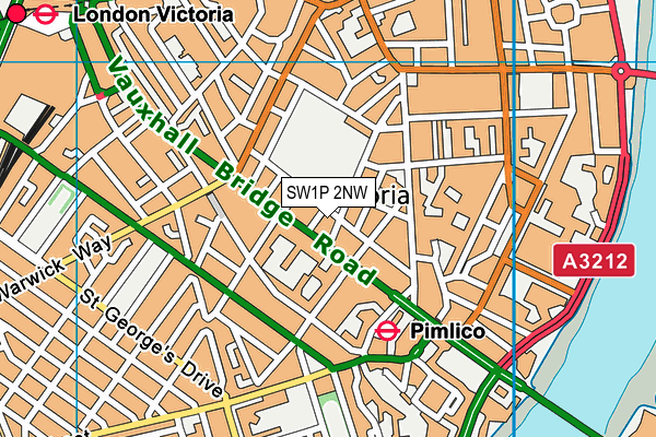 SW1P 2NW map - OS VectorMap District (Ordnance Survey) SW1P 2NW map - OS VectorMap District (Ordnance Survey)