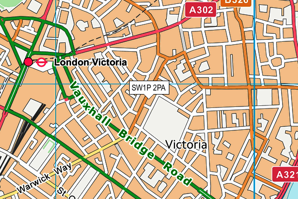 SW1P 2PA map - OS VectorMap District (Ordnance Survey) SW1P 2PA map - OS VectorMap District (Ordnance Survey)