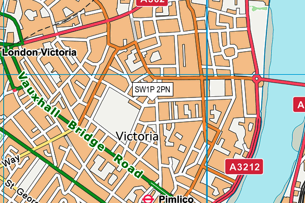 SW1P 2PN map - OS VectorMap District (Ordnance Survey) SW1P 2PN map - OS VectorMap District (Ordnance Survey)
