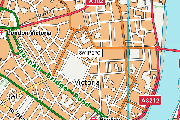 SW1P 2PQ map - OS VectorMap District (Ordnance Survey) SW1P 2PQ map - OS VectorMap District (Ordnance Survey)