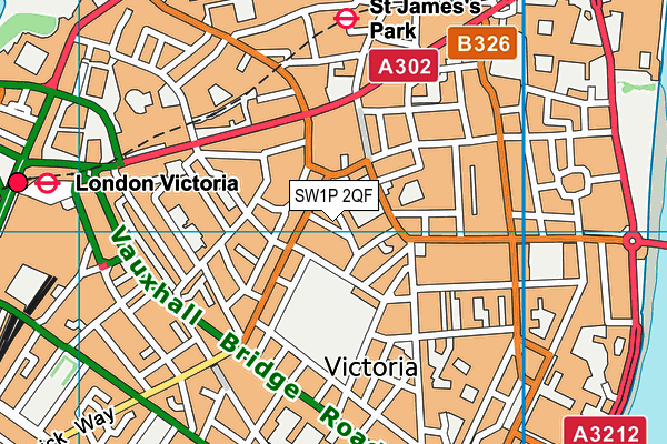 SW1P 2QF map - OS VectorMap District (Ordnance Survey) SW1P 2QF map - OS VectorMap District (Ordnance Survey)