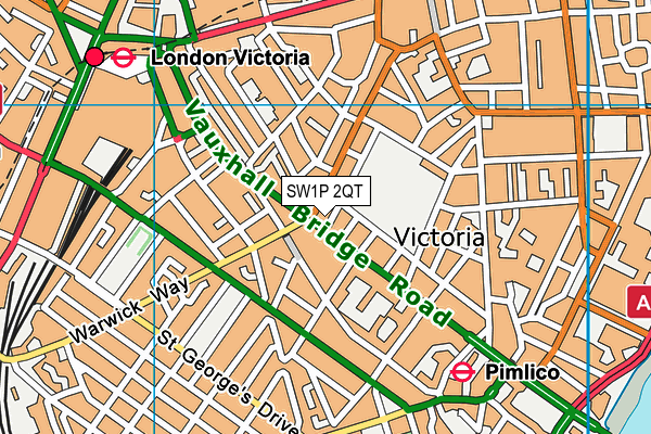 SW1P 2QT map - OS VectorMap District (Ordnance Survey)