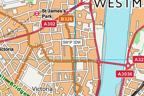 SW1P 3DW map - OS VectorMap District (Ordnance Survey) SW1P 3DW map - OS VectorMap District (Ordnance Survey)