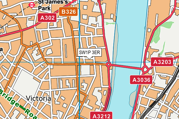 SW1P 3ER map - OS VectorMap District (Ordnance Survey) SW1P 3ER map - OS VectorMap District (Ordnance Survey)
