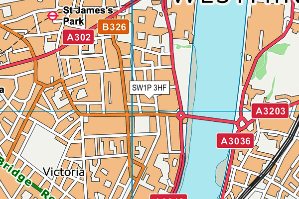 SW1P 3HF map - OS VectorMap District (Ordnance Survey) SW1P 3HF map - OS VectorMap District (Ordnance Survey)