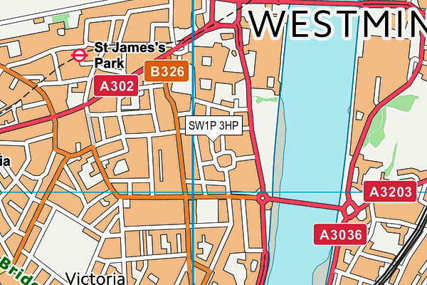 SW1P 3HP map - OS VectorMap District (Ordnance Survey) SW1P 3HP map - OS VectorMap District (Ordnance Survey)