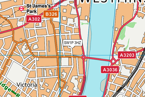 SW1P 3HZ map - OS VectorMap District (Ordnance Survey) SW1P 3HZ map - OS VectorMap District (Ordnance Survey)