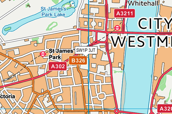 SW1P 3JT map - OS VectorMap District (Ordnance Survey) SW1P 3JT map - OS VectorMap District (Ordnance Survey)