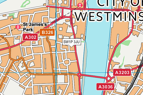 SW1P 3JU map - OS VectorMap District (Ordnance Survey) SW1P 3JU map - OS VectorMap District (Ordnance Survey)