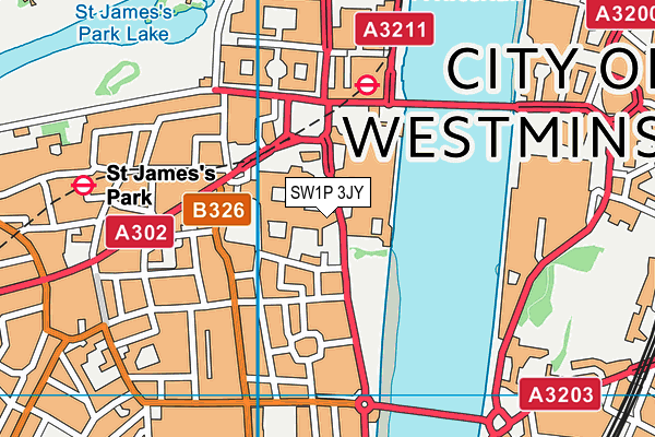 SW1P 3JY map - OS VectorMap District (Ordnance Survey) SW1P 3JY map - OS VectorMap District (Ordnance Survey)