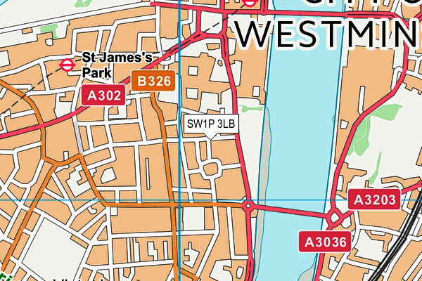 SW1P 3LB map - OS VectorMap District (Ordnance Survey) SW1P 3LB map - OS VectorMap District (Ordnance Survey)