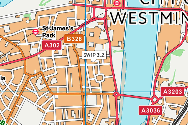 SW1P 3LZ map - OS VectorMap District (Ordnance Survey) SW1P 3LZ map - OS VectorMap District (Ordnance Survey)